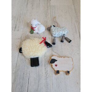 Variety sheep lamb ornament Xmas set Farm decor